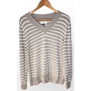 Sonoma Striped V Neck Sweater Size XXL